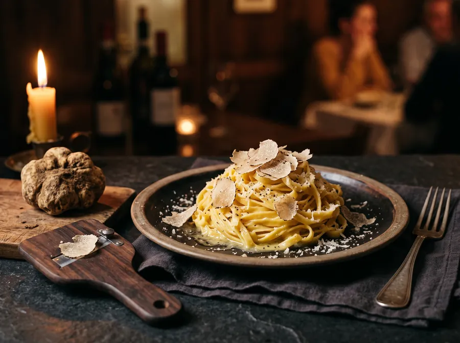 Tagliolini mit weißem Trüffel