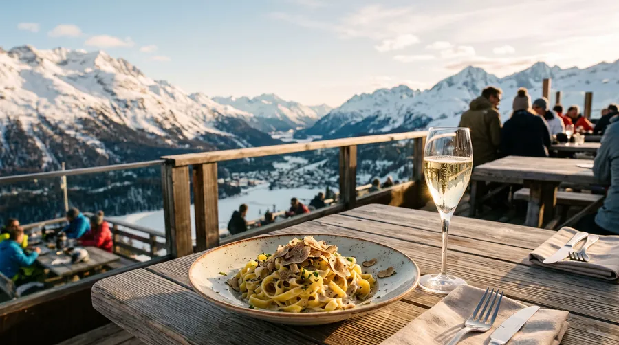 La Marmite, Restaurant mit Aussicht in St. Moritz